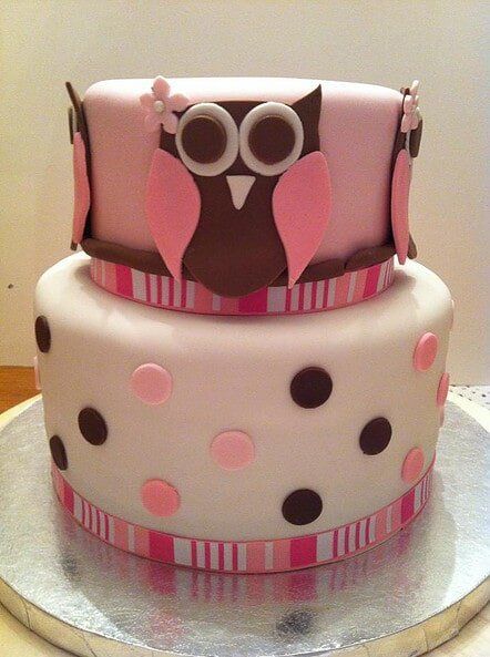 Pink Owl Cake — Beverly, MA — Flour(ish) Bake Shoppe