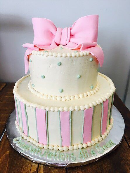 White And Pink Cake — Beverly, MA — Flour(ish) Bake Shoppe