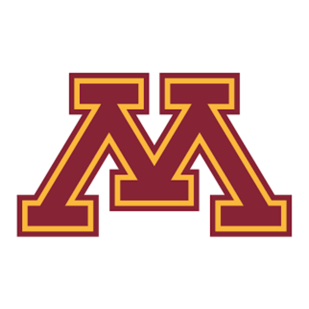 Maroon and gold University of Minnesota M logo