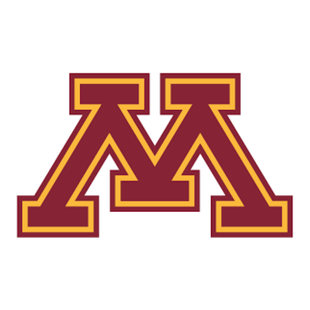 Maroon and gold University of Minnesota M logo