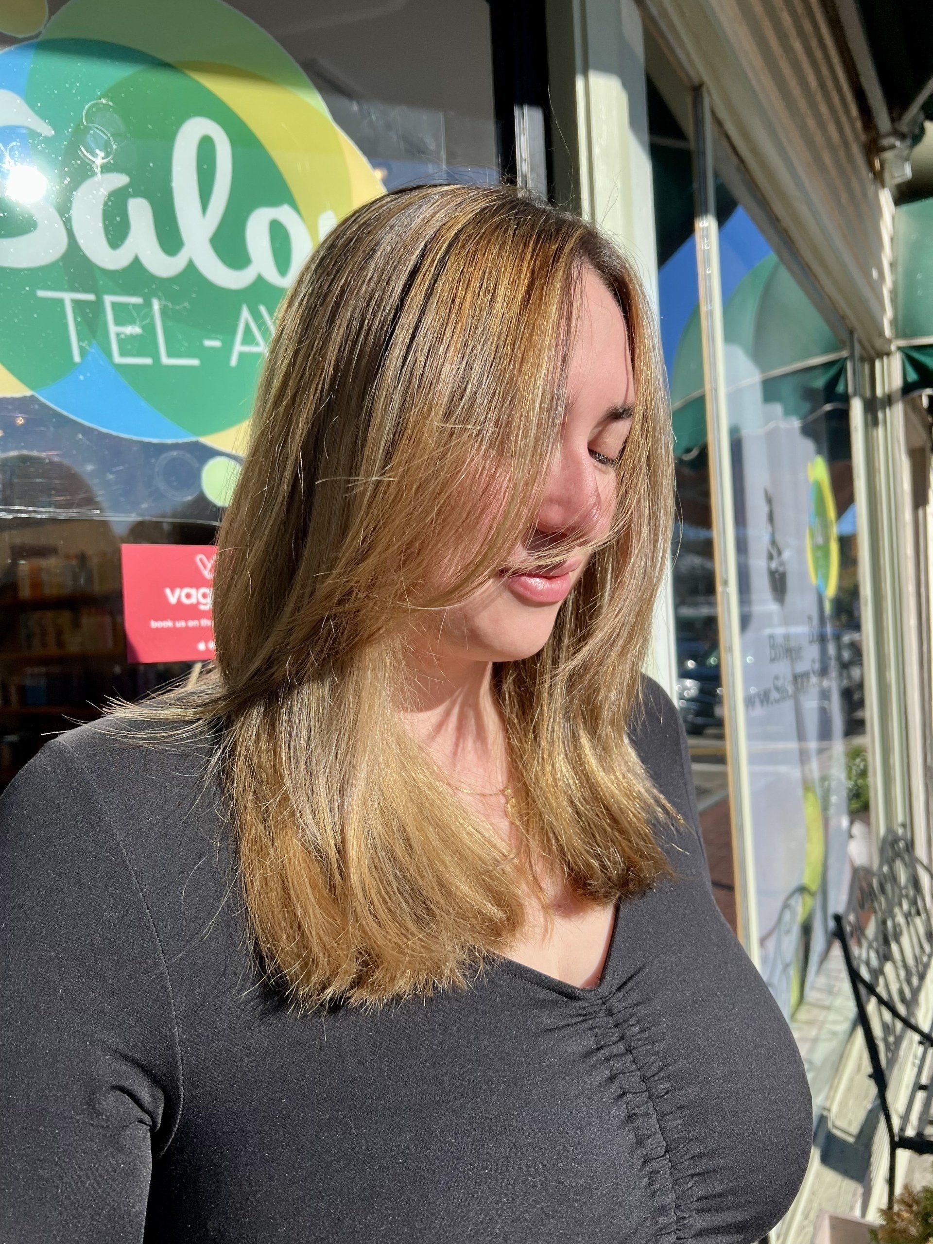 Face framing haircutFull head of highlights and keratin treatment