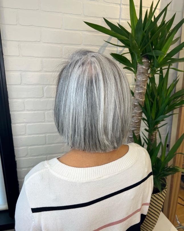 silver hair coloring for women