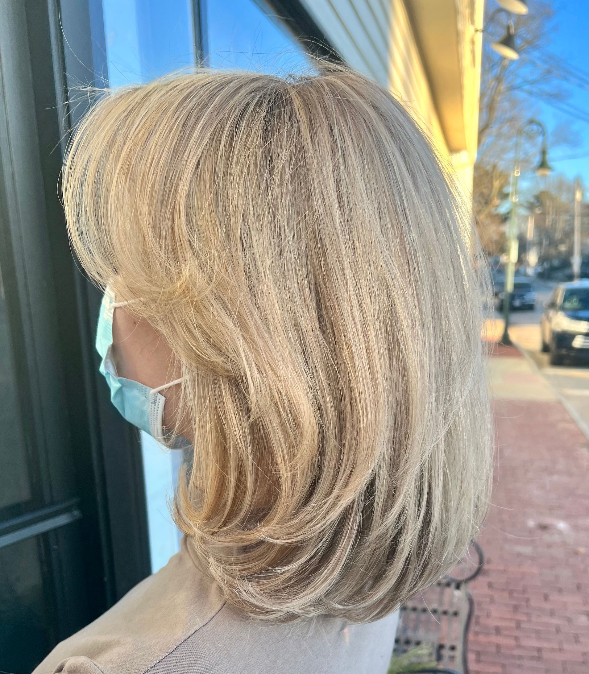 Blonde balayage after appointment