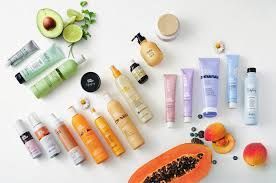 There are many different types of cosmetics on the table.