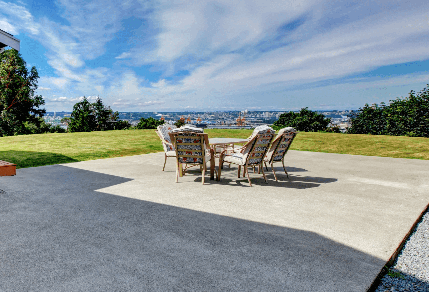 concrete patio