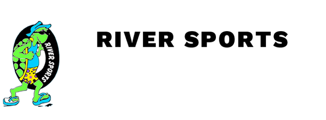 The logo for river sports tubes has a frog on it.