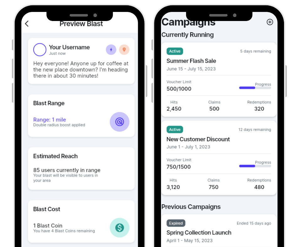 A couple of phones sitting next to each other on a table.
