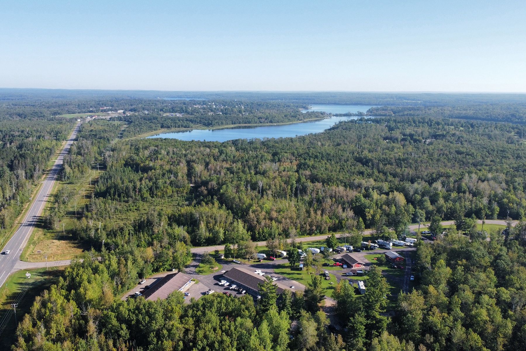 An Image of Hill Lake Campground and Fishing Area off Hwy 169.