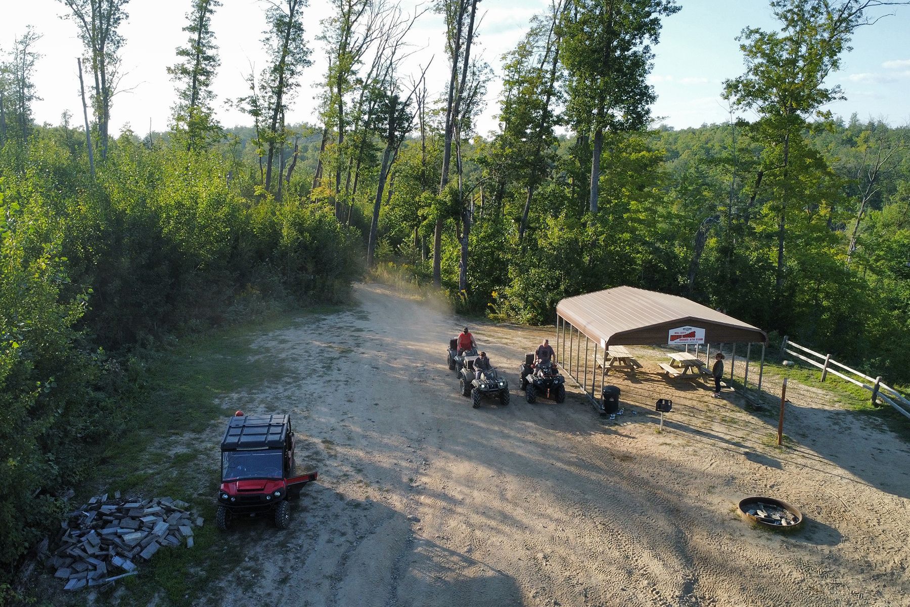 An image of the North Woods Quads ATV Shelter in Aitkin County, Hill City, MN.