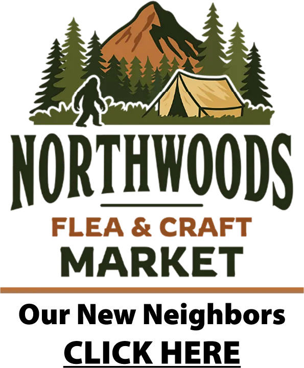 The Main Logo For The Northwoods Flea & Craft Market.