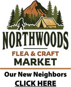 The Main Logo For The Northwoods Flea & Craft Market.