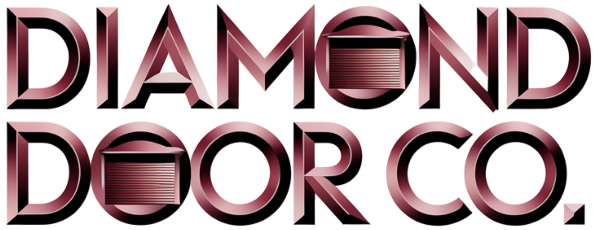 Diamond Door Co. logo in black and pink metallic text
