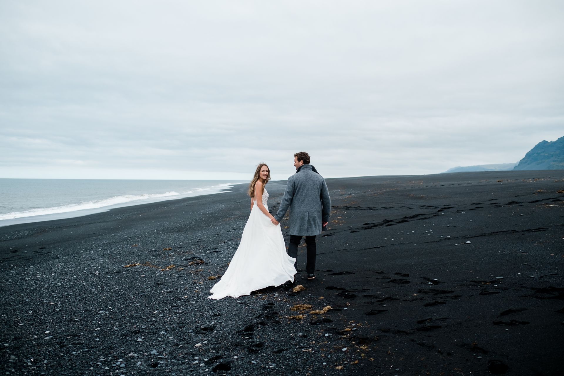 Iceland South Coast elopement on a private black sand beach