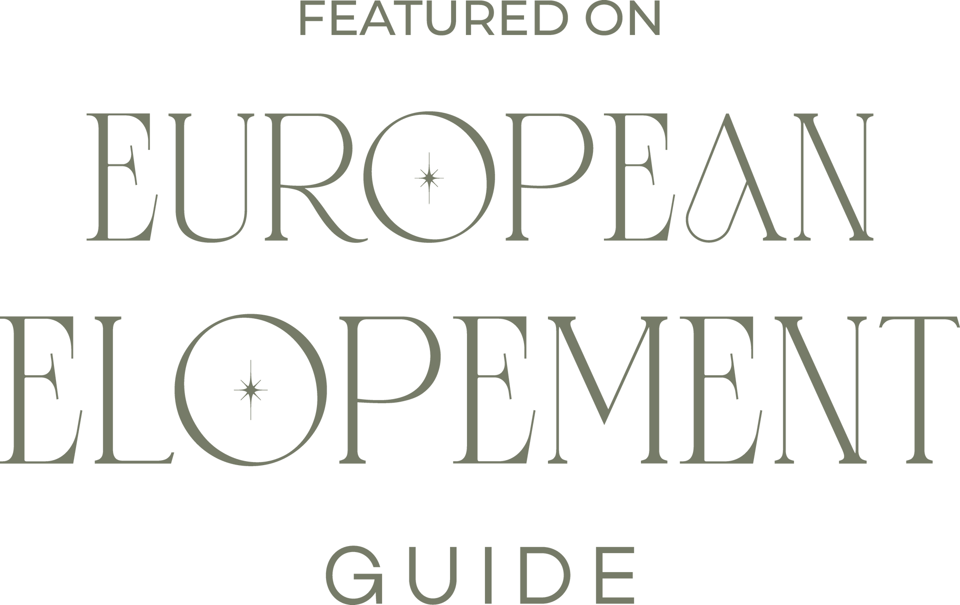 The logo for european elopement guide is featured on european elopement guide.