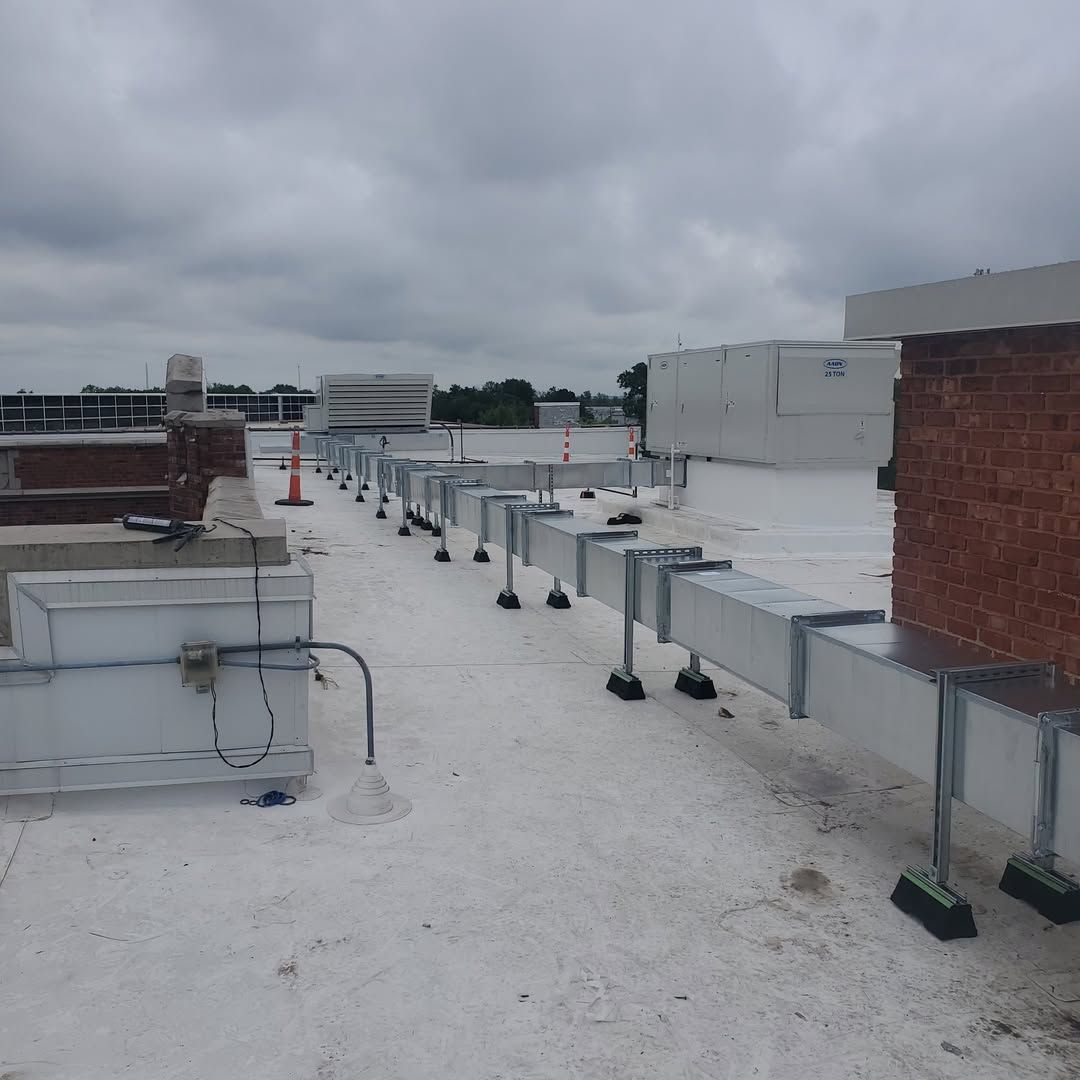 RTUs at Columbia College Installed by Hulett Heating & Air Conditioning Company in Missouri.