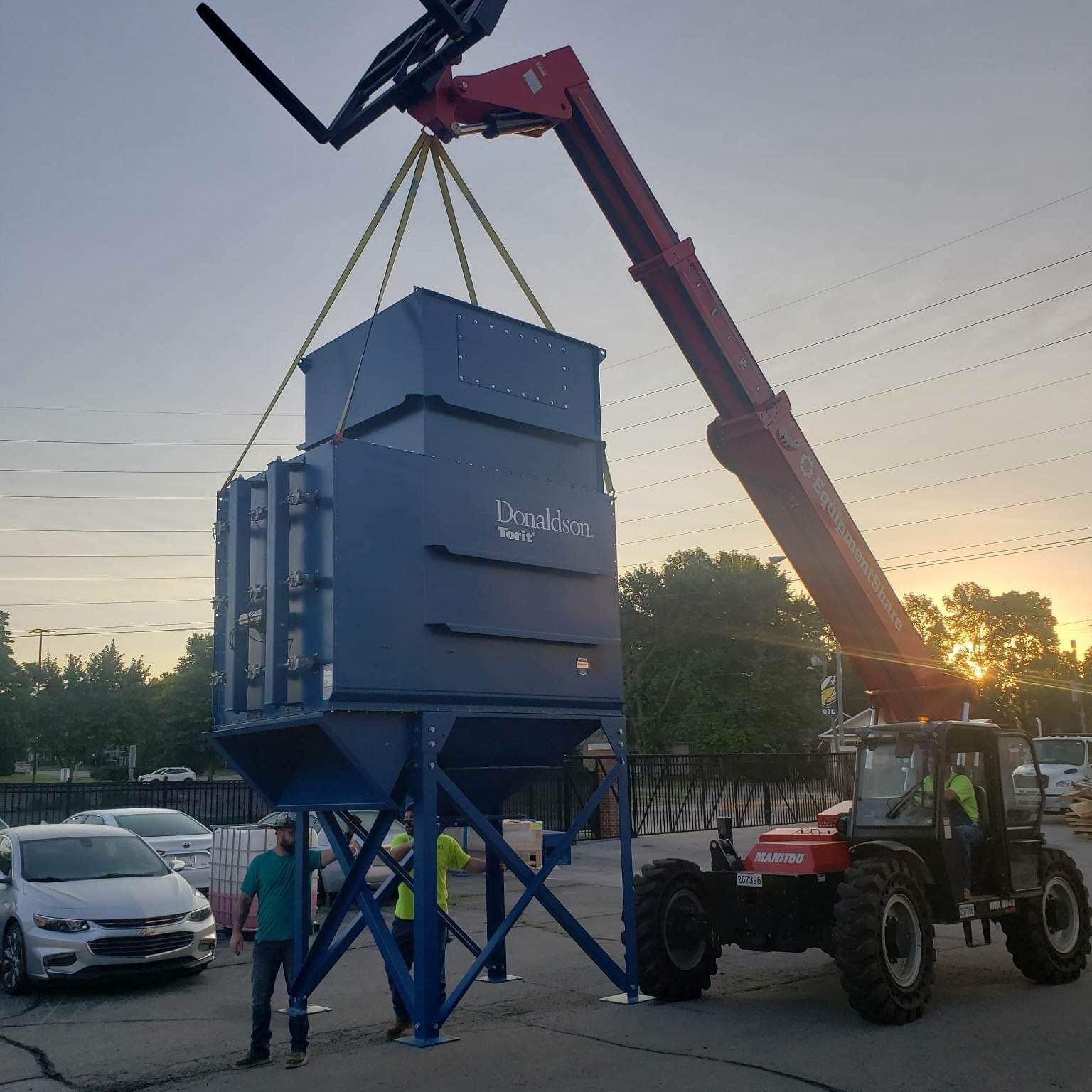 Welding Dust Unit Being Installed at Ozark Technical College in Missouri. Installed by Hulett.