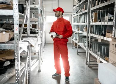 Man Checking Stocks — Springfield, MI — Schweitzer Bros. Inc