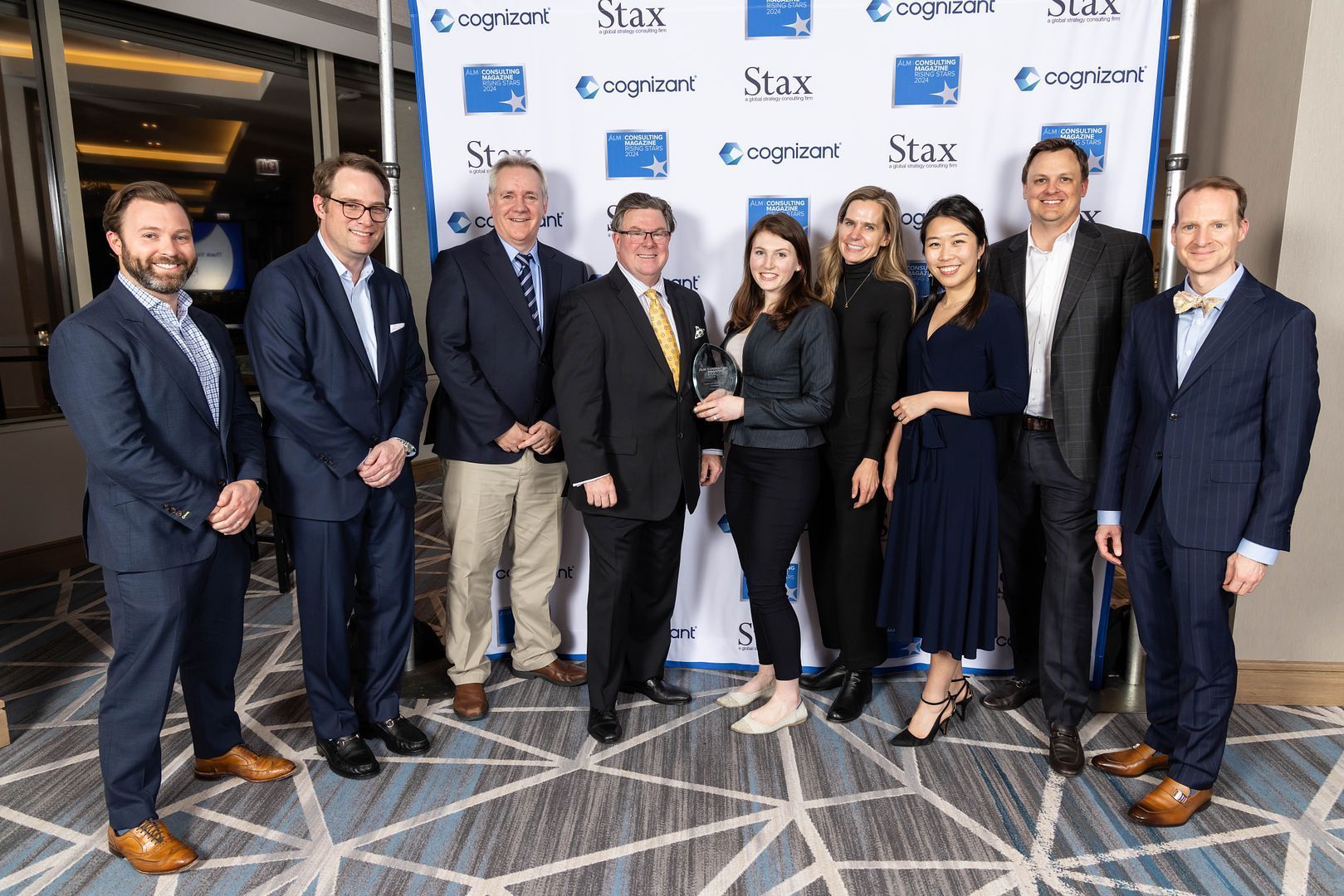 Colleagues supporting Staxer, Marissa Licursi, for Top Women in Consulting award