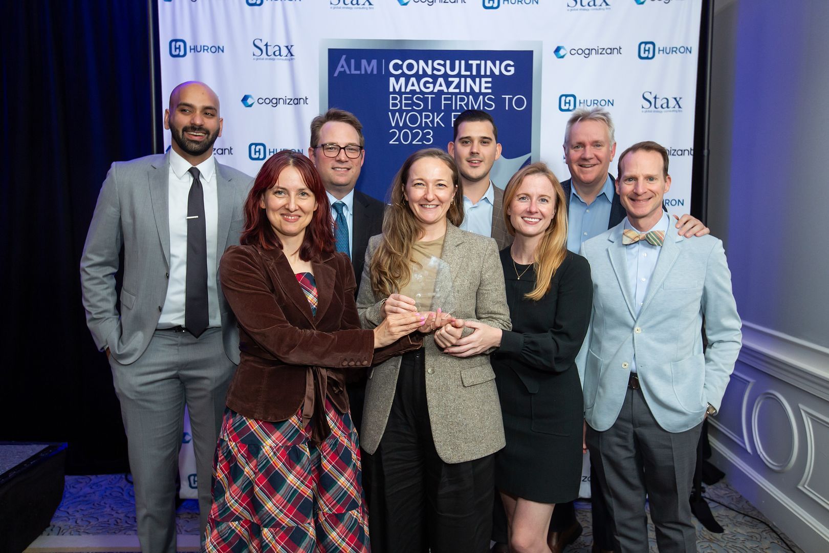 The Stax team proudly attends the celebration of being named a 2023 Best Firm to Work For by Consulting Magazine