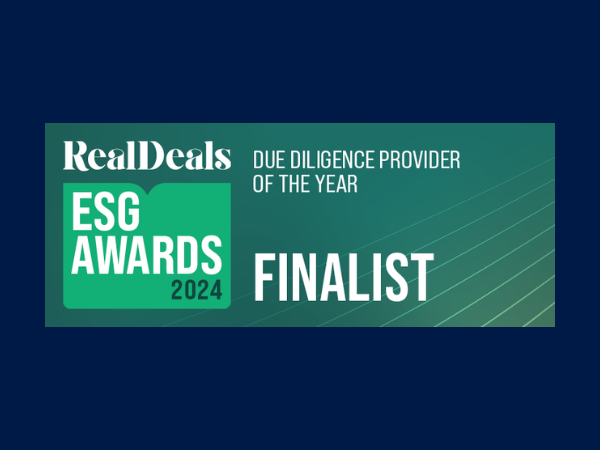 Stax was nominated as a finalist for the 2024 RealDeals ESG Due Diligence Provider of the Year Award