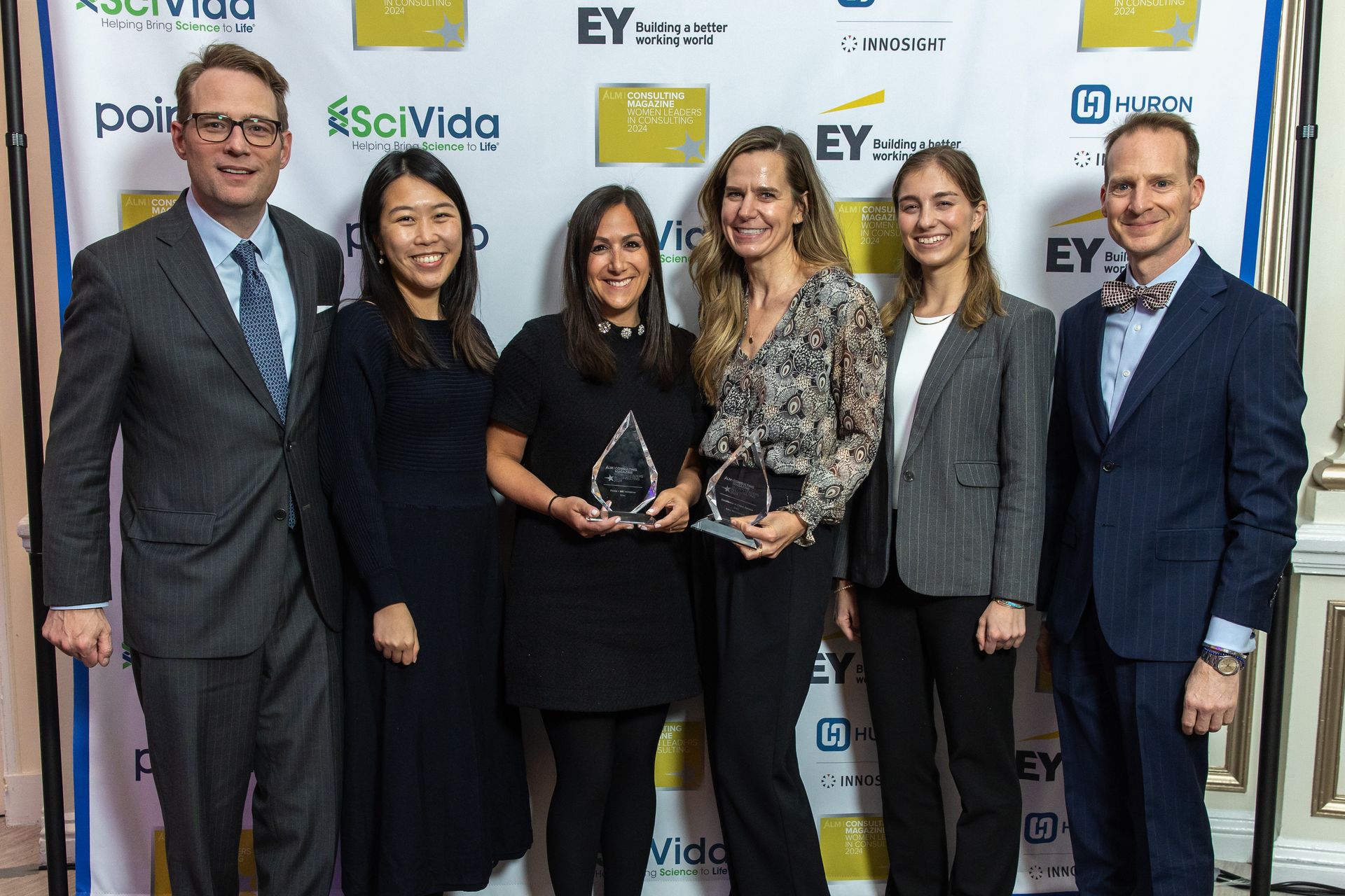 Staxers gather for a photo at Consulting Magazine's 2024 Women Leaders in Consulting Awards. 