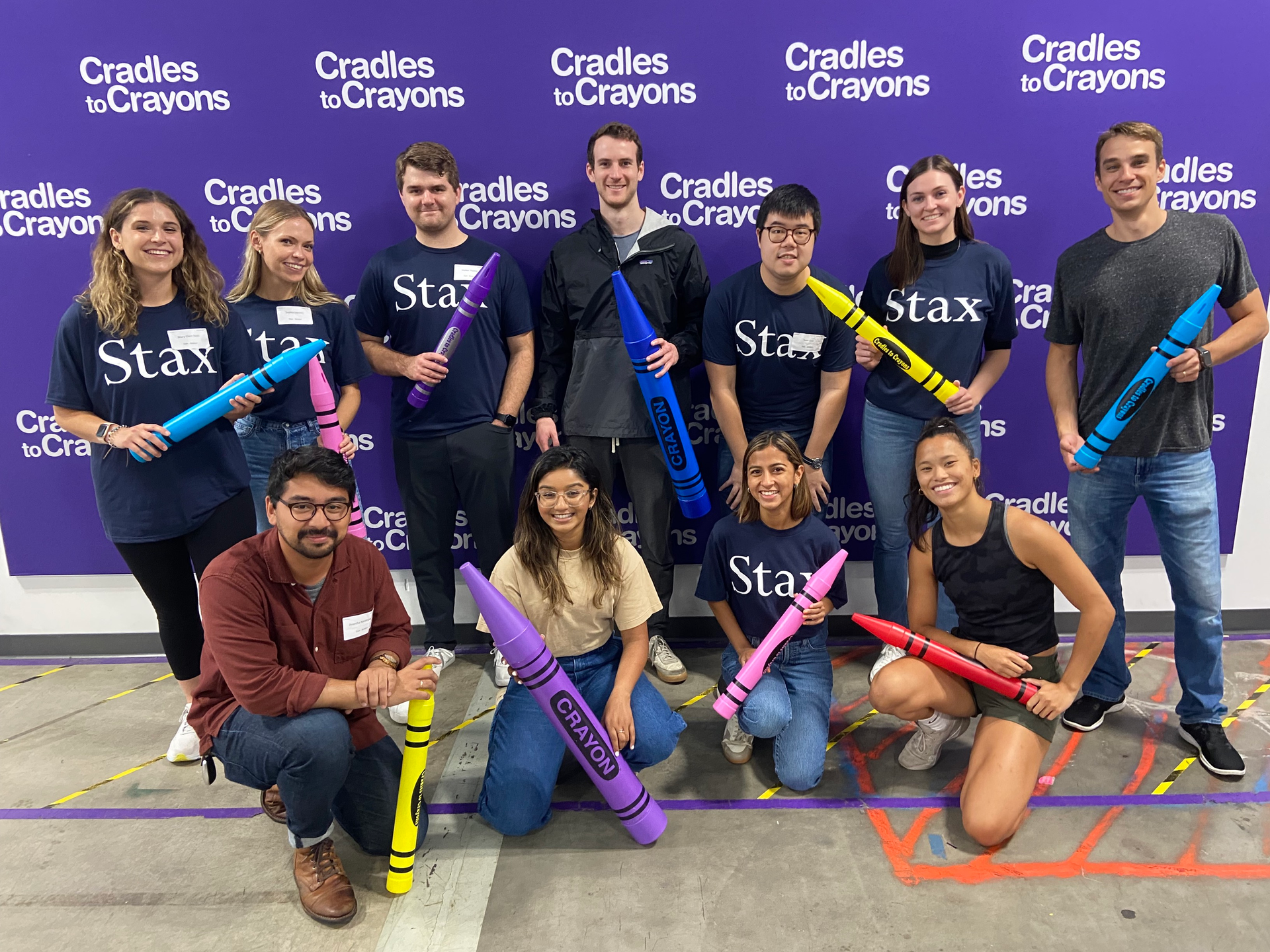 Stax Boston's office at the volunteering event for Cradles to Crayons