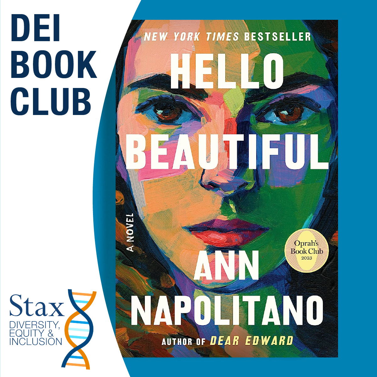 Stax's DEI Bookclub featuring Hello Beautiful by Ann Napolitano