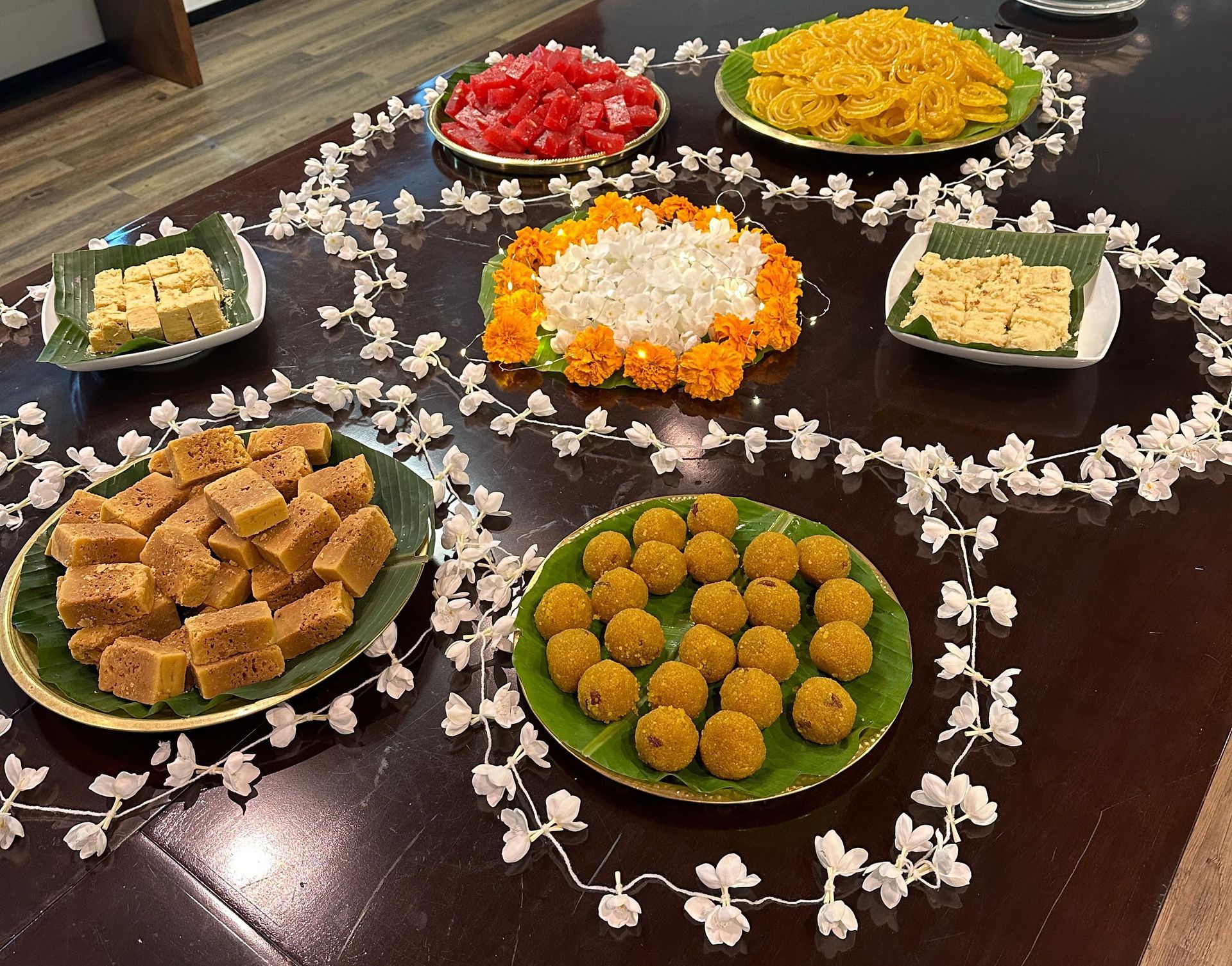 A spread of delicious sweets to celebrate Diwali