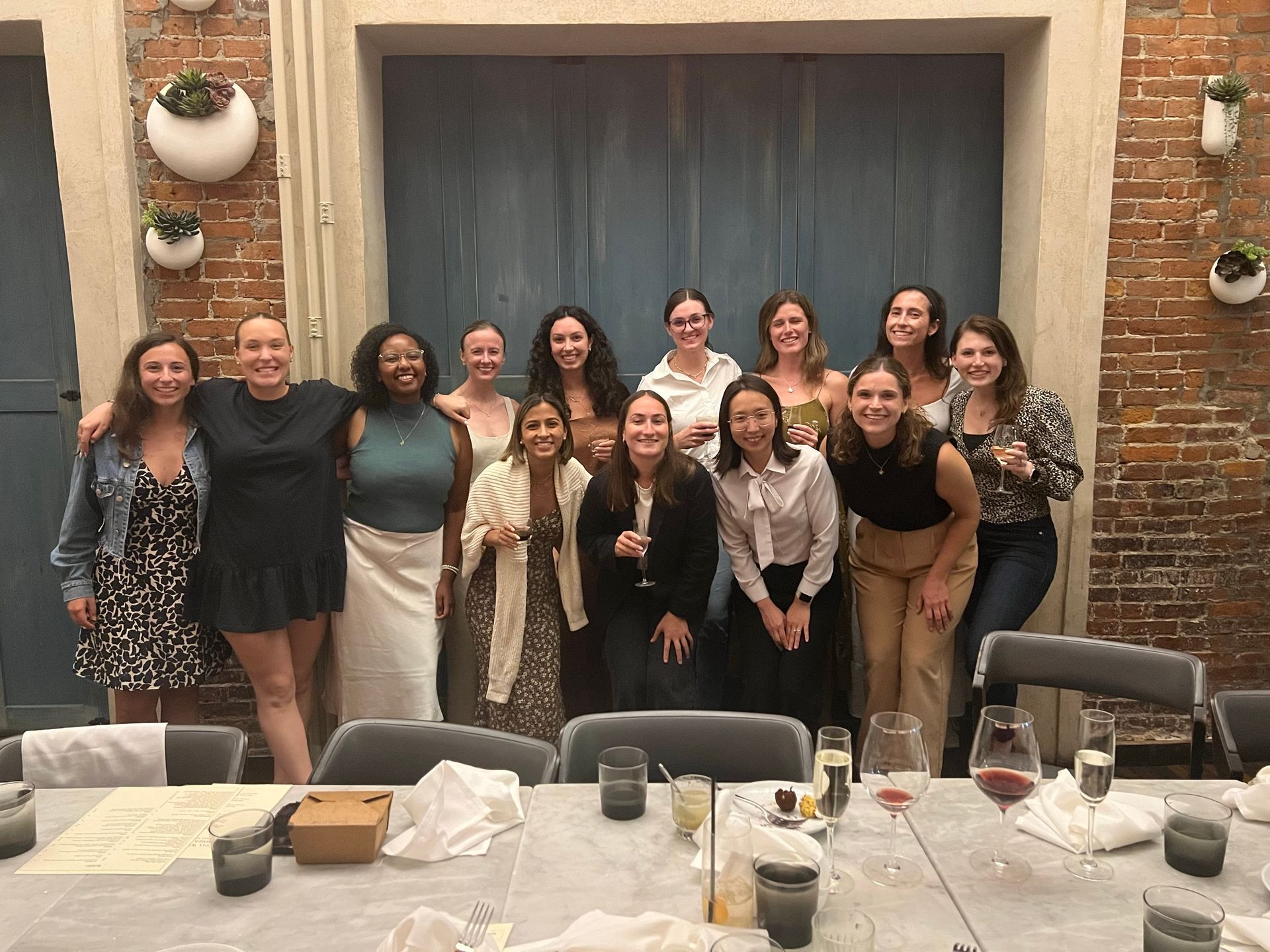 The Boston Women's ERG Group at SRV for dinner