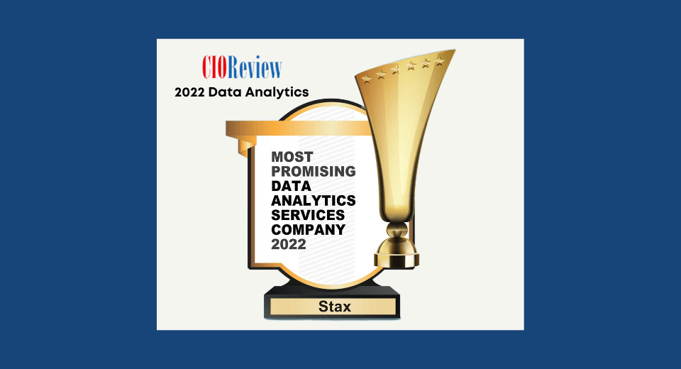 Image of Stax's CIOReview Most Promising Data Analytics Services Company 2022.