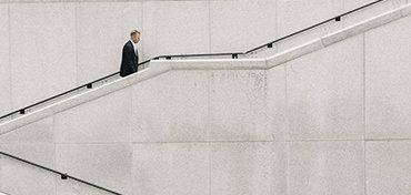 Image of person climbing staircase