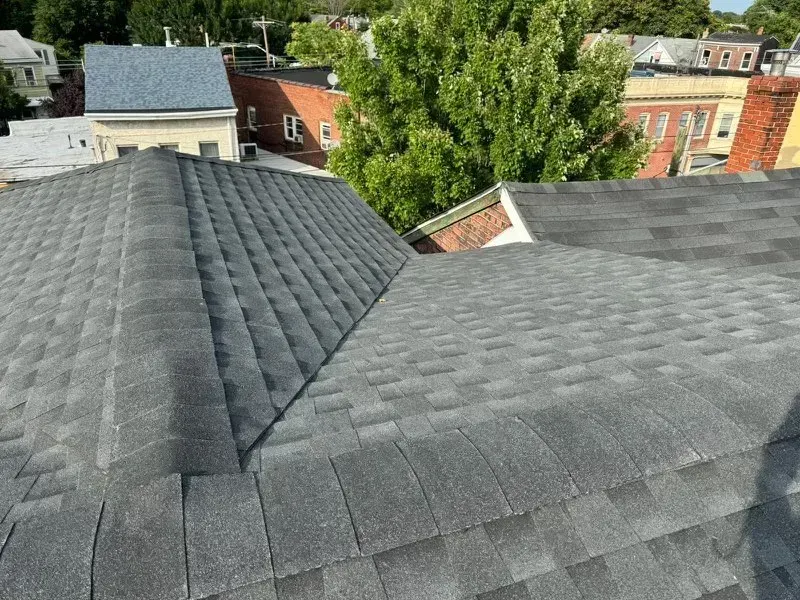 A roof with a lot of shingles on it