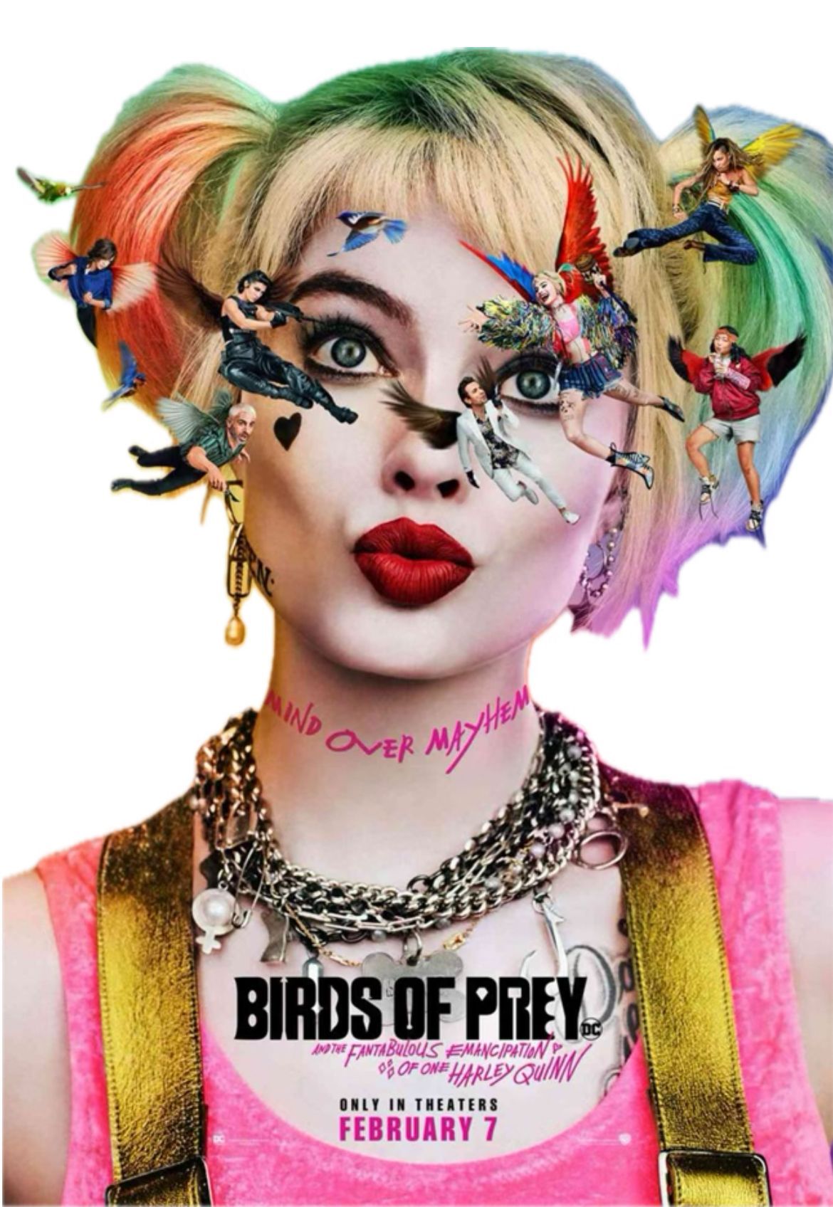 MARGOT ROBBIE HAND SIGNED AUTOGRAPHED MOVIE POSTER HARLEY QUINN BIRDS OF PRAY