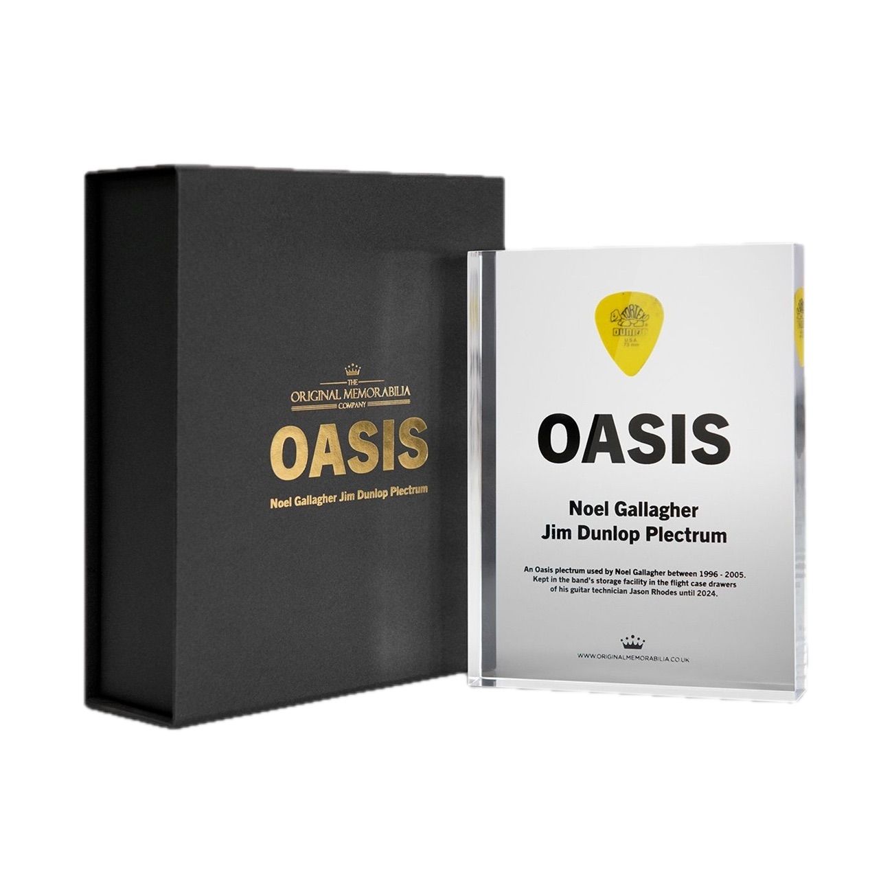 Noel Gallagher Oasis Recording and stage used plectrum display