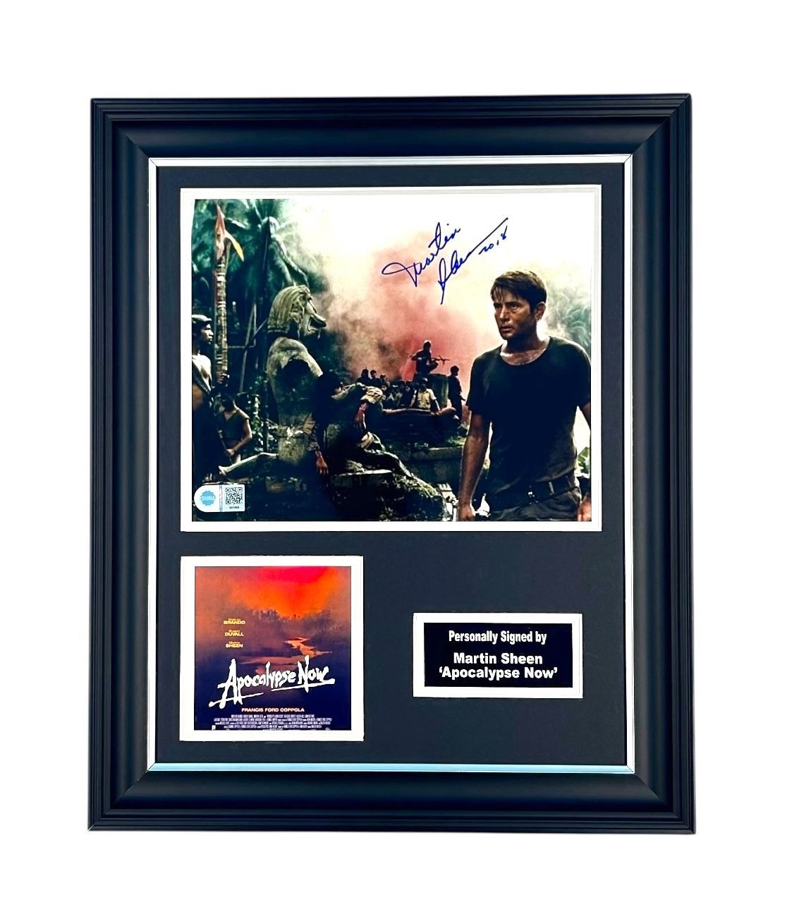 MARTIN SHEEN HAND SIGNED APOCALYPSE NOW AUTOGRAPHED MOVIE PHOTO DISPLAY
