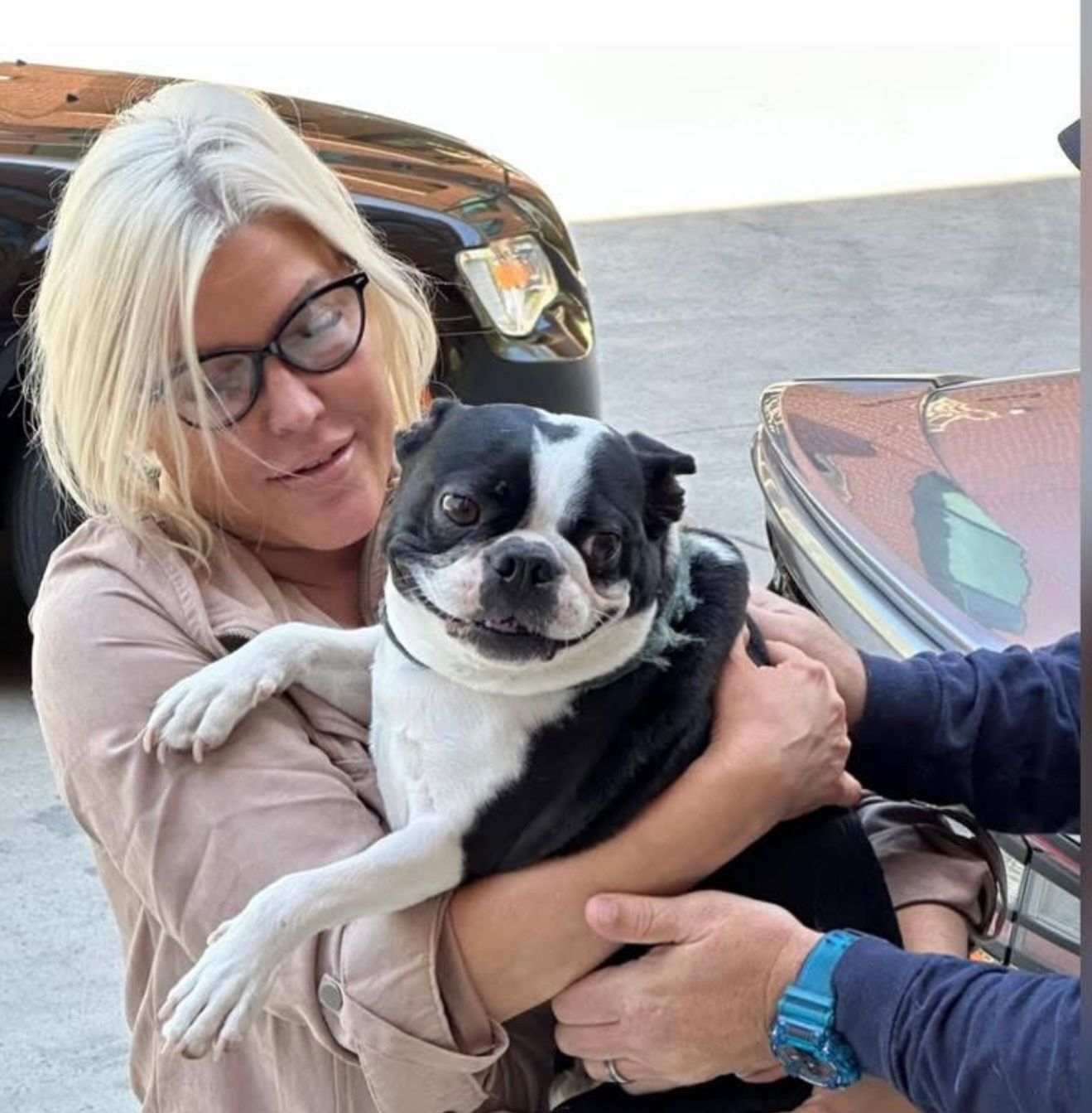Smiling Woman And Her Dog — Stephens City, VA — Professional Pet Trackers