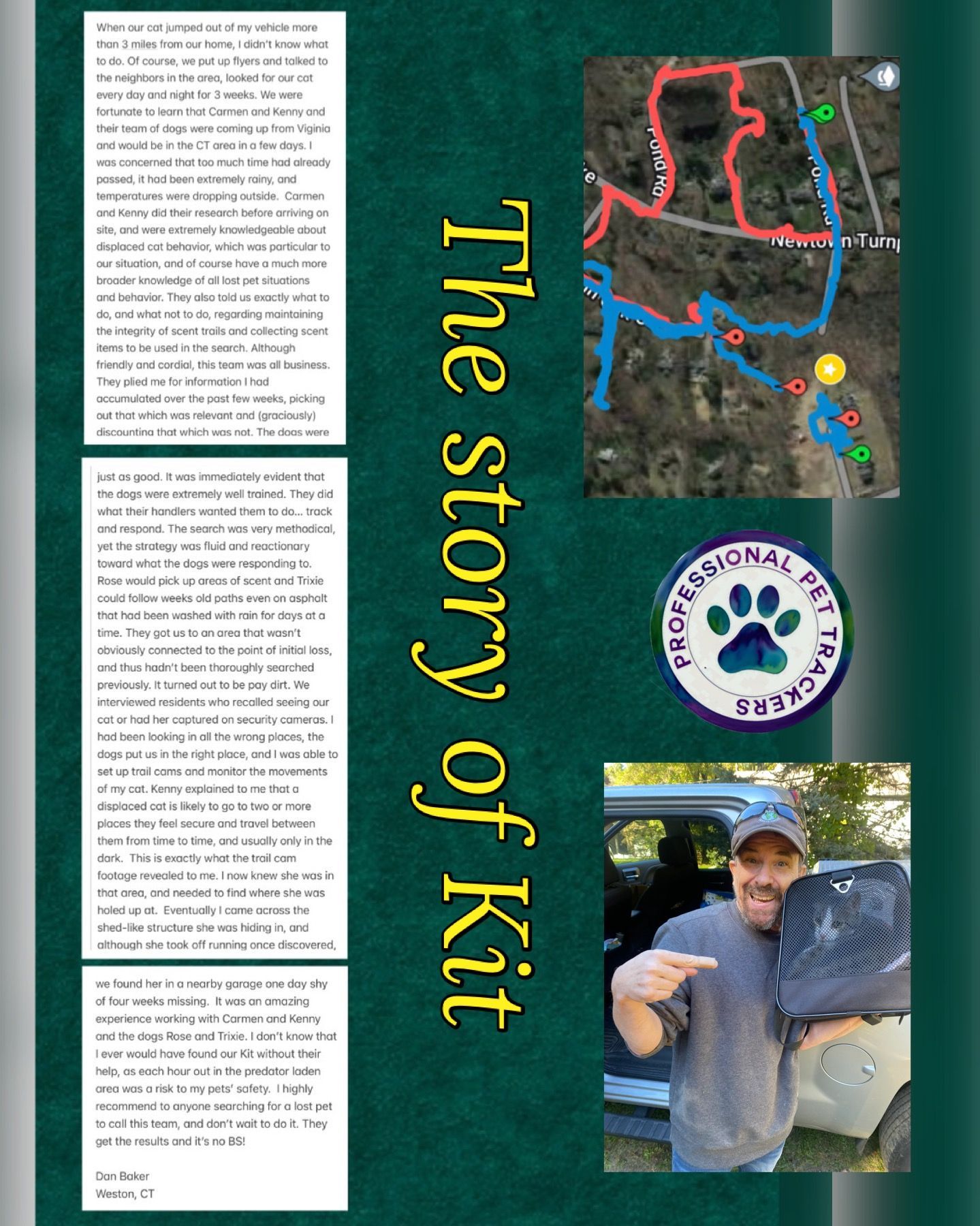 Review Fifteen — Stephens City, VA — Professional Pet Trackers