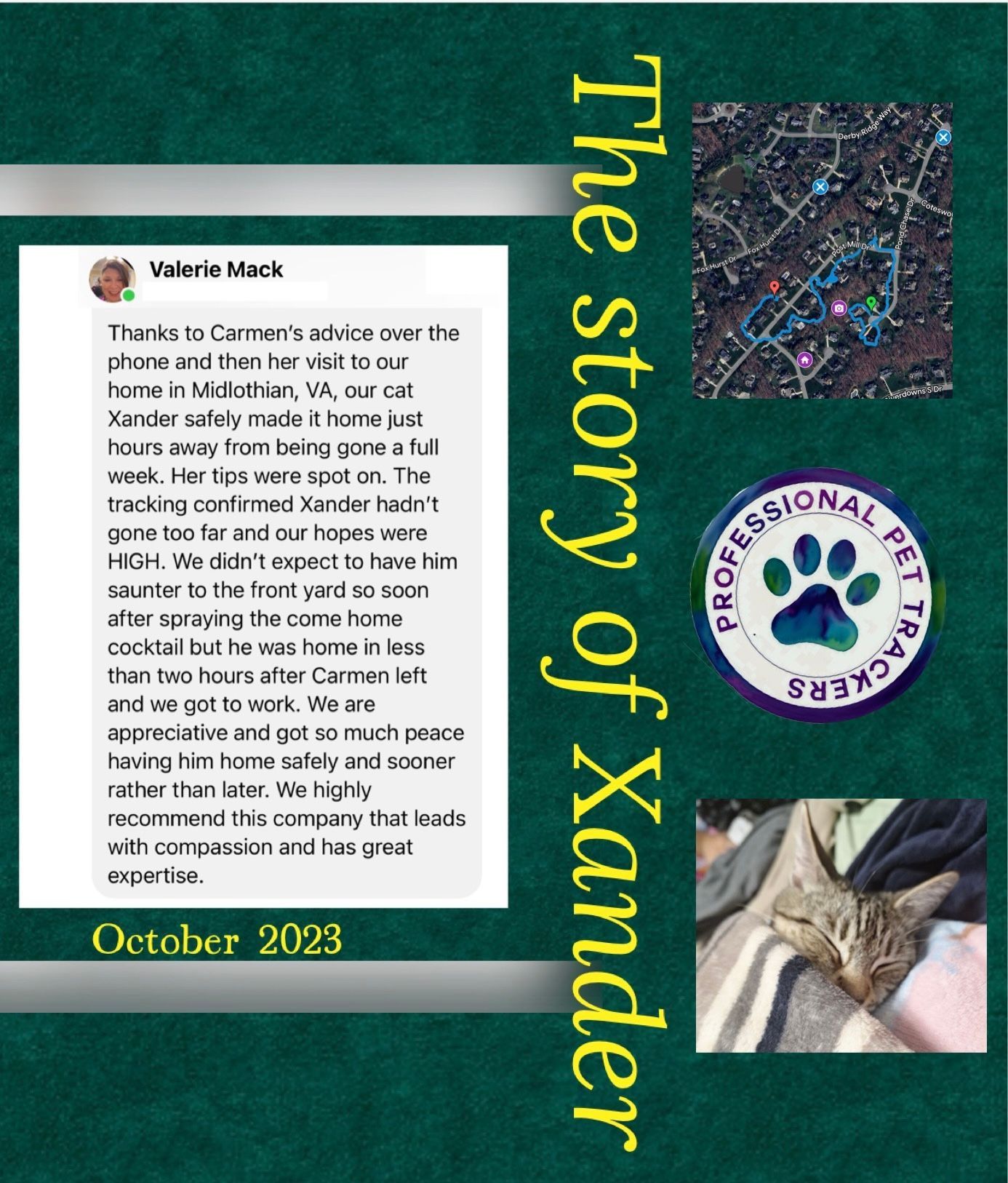 Review Fourteen — Stephens City, VA — Professional Pet Trackers