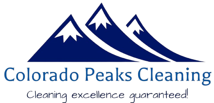 The logo for colorado peaks cleaning shows three mountains