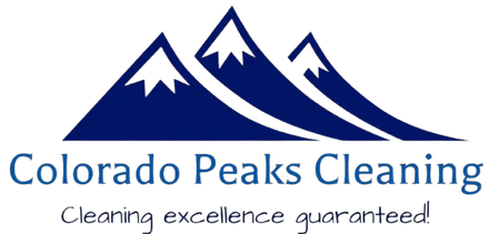The logo for colorado peaks cleaning shows three mountains