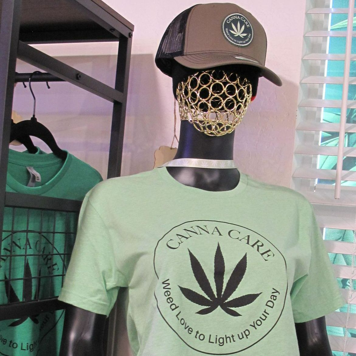 Canna Care t-shirt and hat