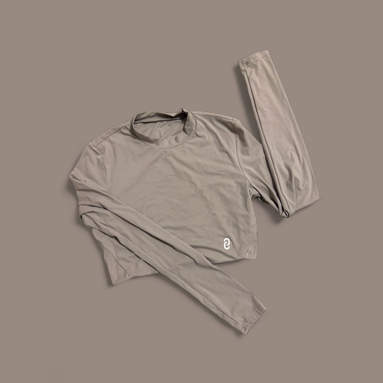 Coutout Flex Cropped Top - Grey