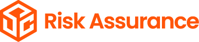 Orange logo with a cube design and the text