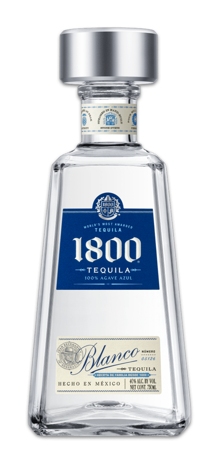A bottle of basil hayden on a white background