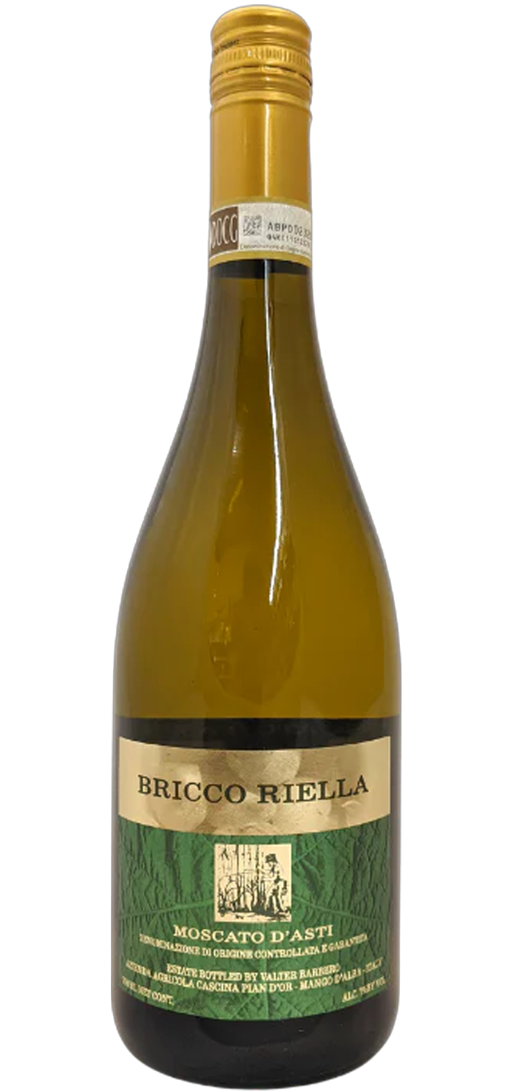 A bottle of sweet red wine with a red label on a white background.