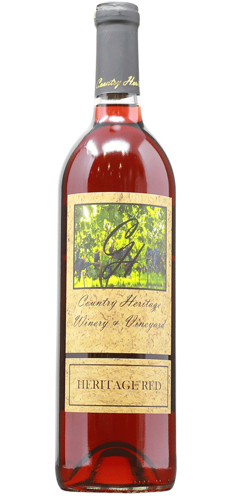 A bottle of sweet red wine with a red label on a white background.