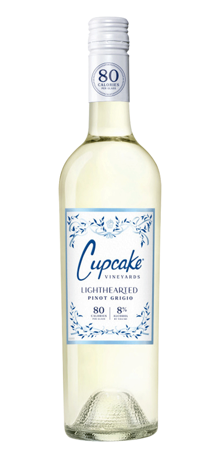 A bottle of red wine with a red cap on a white background.