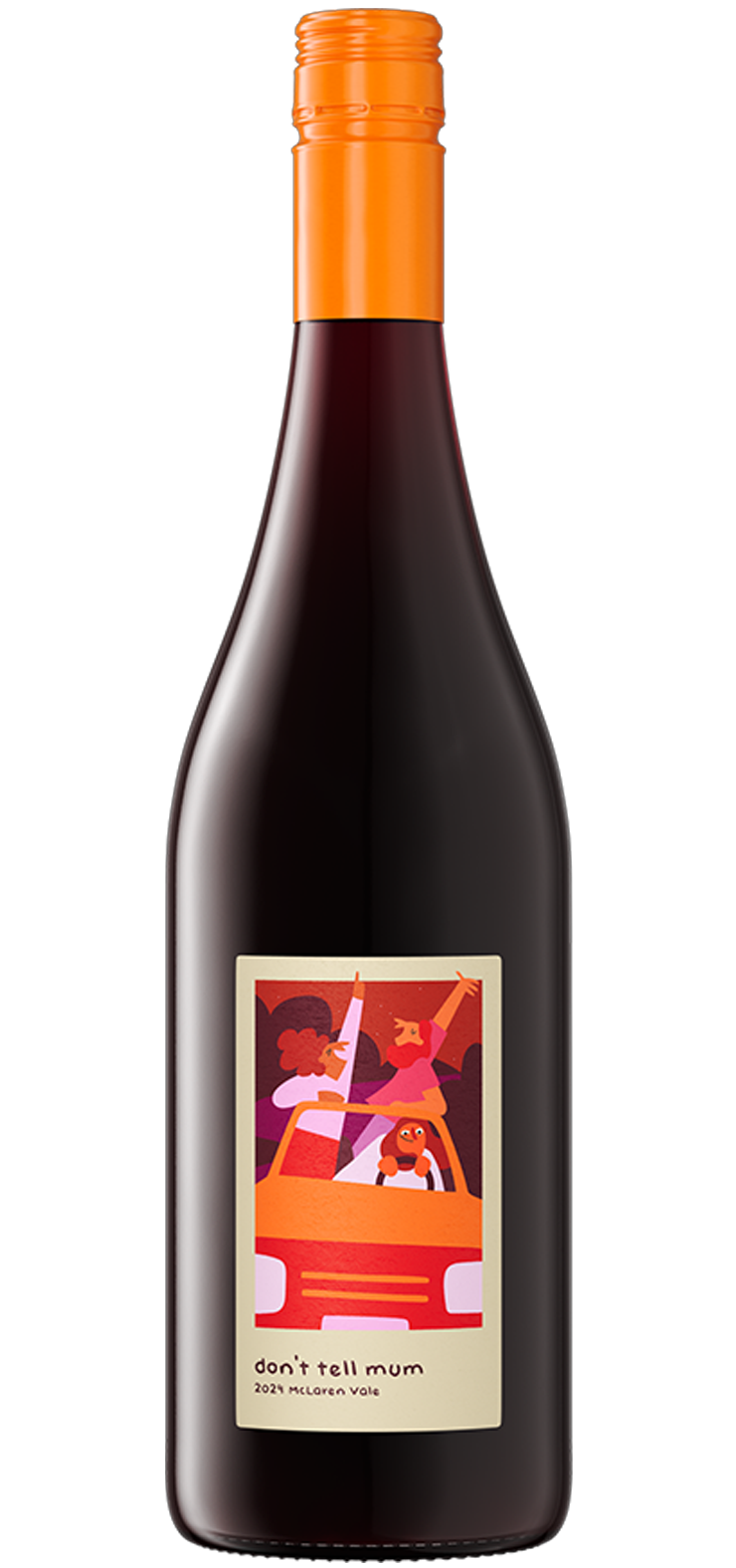 A bottle of prosecco wine with a blue label on a white background.