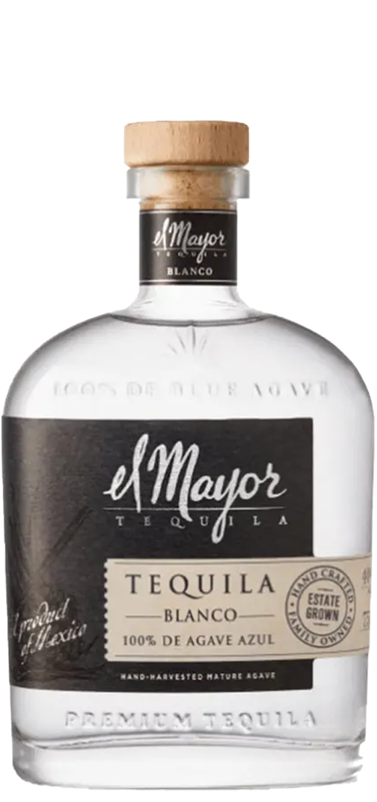 A bottle of basil hayden on a white background