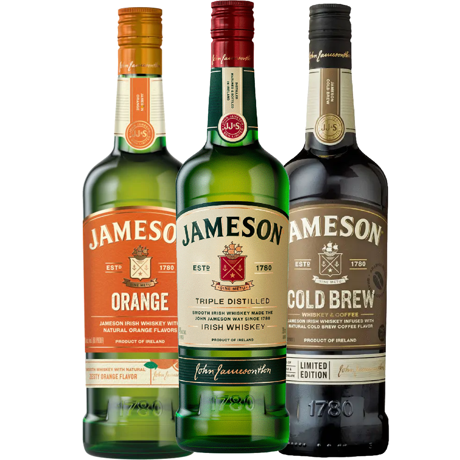 A bottle of basil hayden on a white background